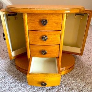 Mele & Co. upright antique wood jewelry box